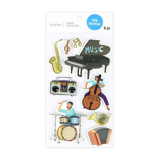 Playing Music Dimensional Stickers by Recollections&#x2122;
